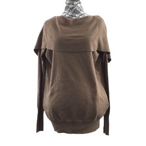 Y2K Max Azria‎ Light Brown Knit Pullover Sweater Womens XS Cotton Cashmere